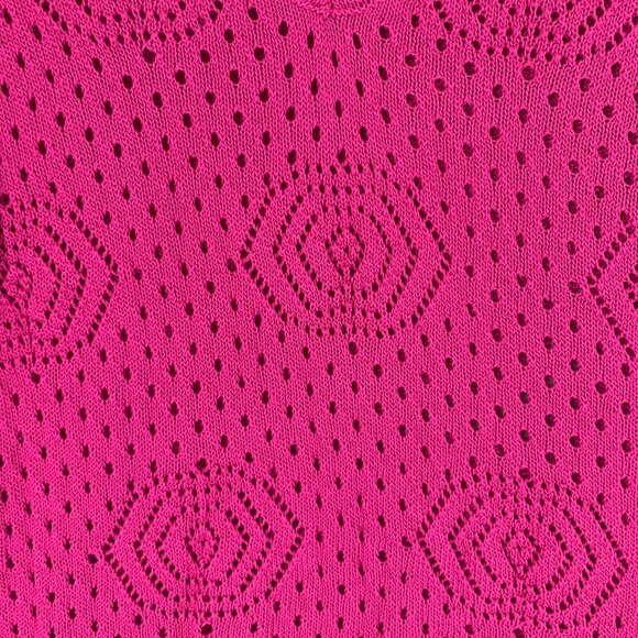 Allison Sheri soft knit sweater top v-neck col Fuschia size xxl - Picture 5 of 12